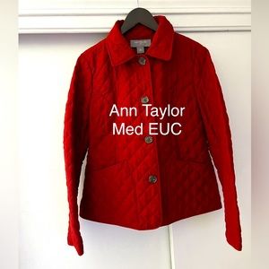 Medium Red Quilted Ann Taylor Jacket